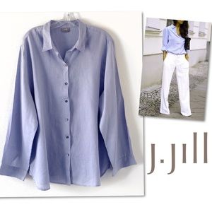 J. Jill Tops - J. Jill Linen Blue / Purple shirt SZ XL J. Jill Tops - J. Jill Linen Blue / Purple shirt SZ XL